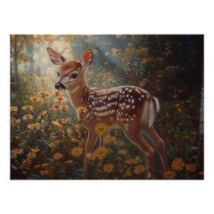 Póster Amanecer lindo en el bosque
