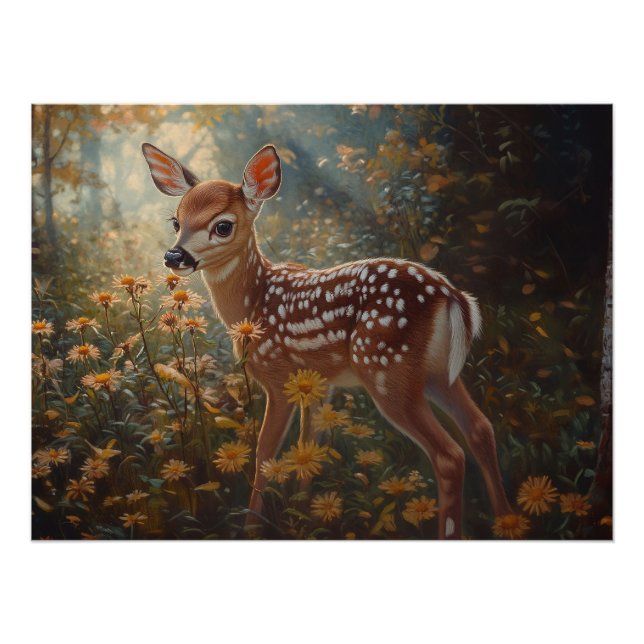 Póster Amanecer lindo en el bosque (Anverso)