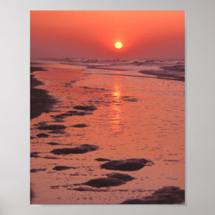 Póster Amanecer, marea baja