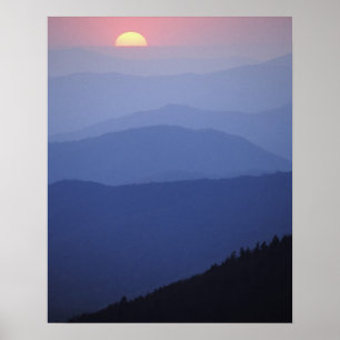 Póster Amanecer, Montañas del sur de los Apalaches, Gran