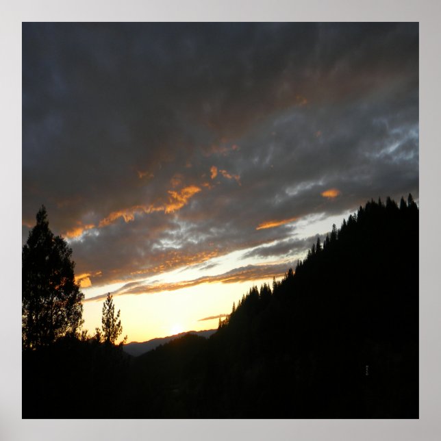 Póster Amanecer nublado dorado..... (Frente)