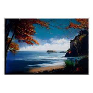 Póster Amanecer Oceánico