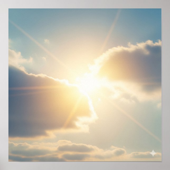 Póster Amanecer pacífico por la mañana (Frente)