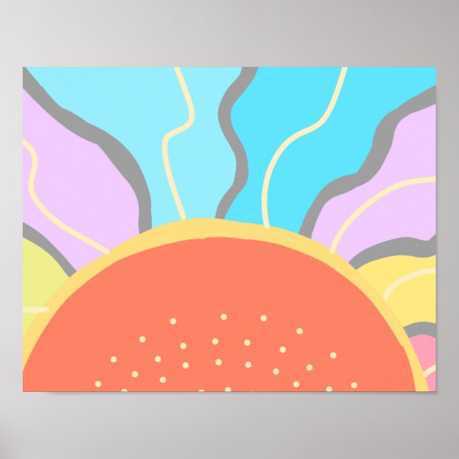 Póster Amanecer Pastel (Frente)