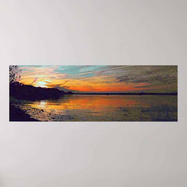 Póster Amanecer pintado (Frente)