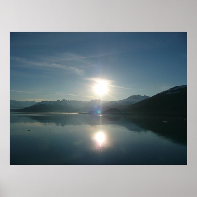 Póster Amanecer por la fotografía del College Fjord Alask (Frente)