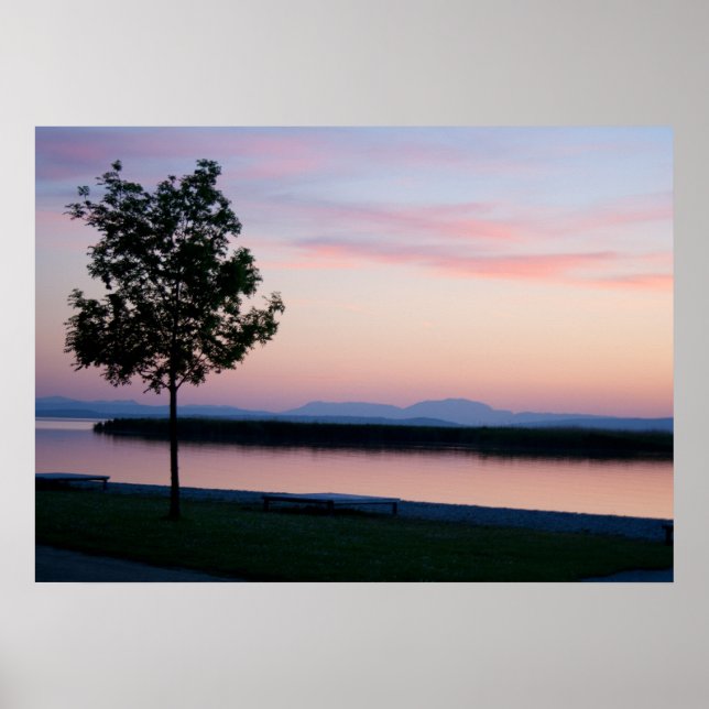 Póster Amanecer rosa (Frente)