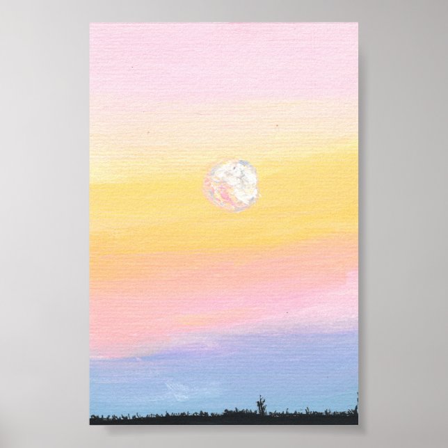 Póster Amanecer rosado, Imprimir, Poster de valores (Frente)