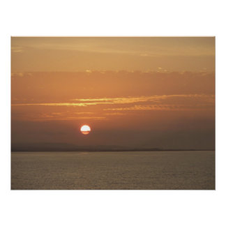 Póster Amanecer sobre Aruba I Mar Caribe