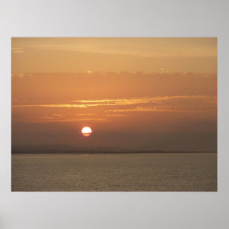 Póster Amanecer sobre Aruba I Mar Caribe