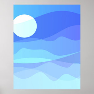 Póster Amanecer sobre el mar