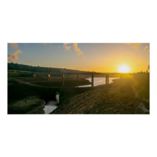 Póster Amanecer sobre el puente de Baitings - Profundidad