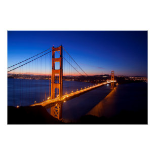 Póster Amanecer sobre el puente de San Francisco y del