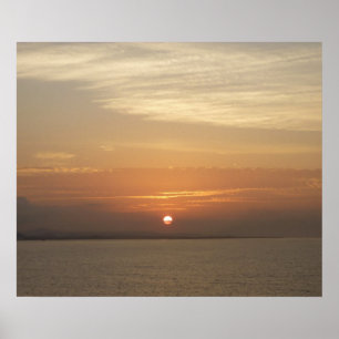 Póster Amanecer sobre la capa marina del Caribe Aruba II