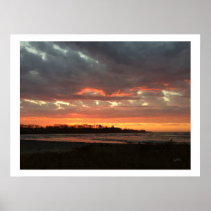 Póster Amanecer sobre la costa de Maine