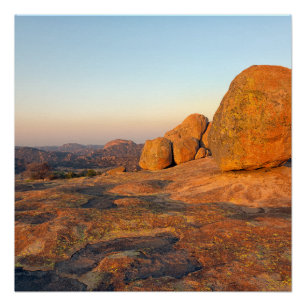 Póster Amanecer sobre las colinas de Matobo