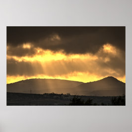 Póster Amanecer sobre las montañas, Chipre (2915)