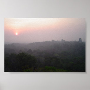Póster Amanecer sobre Tikal