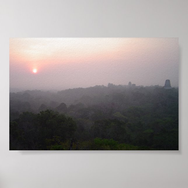 Póster Amanecer sobre Tikal (Frente)