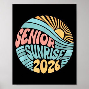 Póster Amanecer Superior Retro 2026 Mayores De Graduación