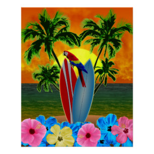 Póster Amanecer tropical