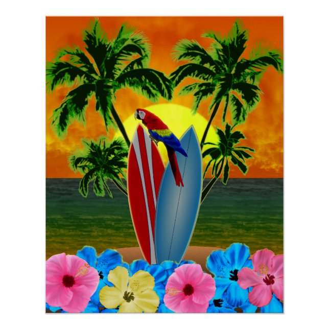 Póster Amanecer tropical (Anverso)