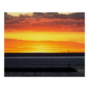 Póster Amanecer y atardecer 