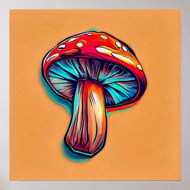 Póster Amanita Muscaria Mushroom (Frente)