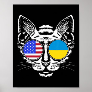 Póster Amante de gatos Nosotros Bandera ucraniana Ucrania