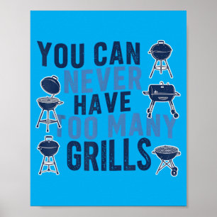 Póster Amante de la barbacoa nunca puedes tener demasiada
