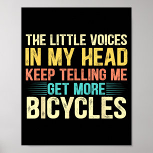 Póster Amante de la bicicleta cita divertida humor de cic