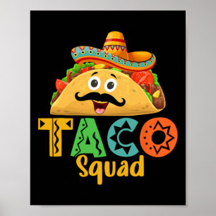 Póster Amante de la Comida Mexicana Cinco De Mayo Taco Sq