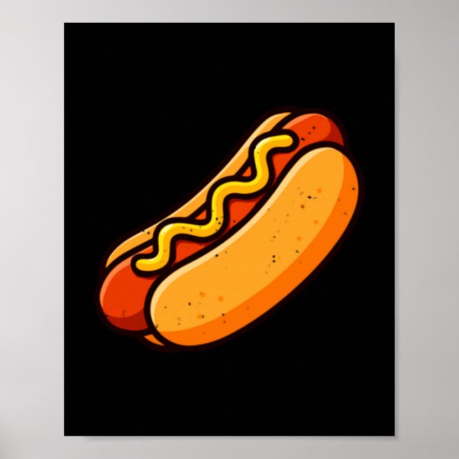 Póster Amante de la comida rápida salchicha vienesa bollo (Frente)