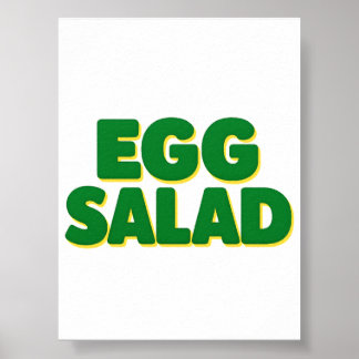 Póster Amante de la Ensalada de Huevo Humor Divertido Com