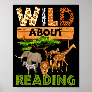 Póster Amante de la lectura lectura salvaje leyendo libro