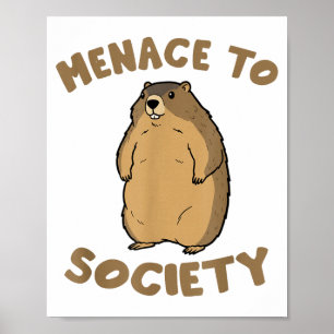 Póster Amante de la marmota Fauna Animal Marmota Amenaza