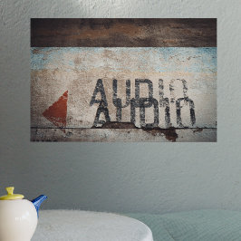 Póster Amante de la música audiófilo estilo loft de temát