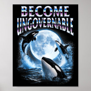 Póster Amante de la orca ballena mar océano animal se con