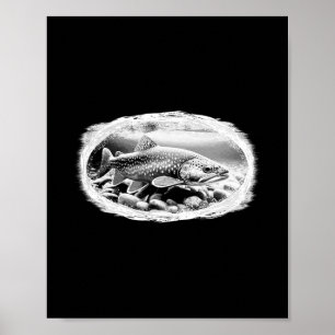 Póster Amante de la pesca con moscas secas para truchas d