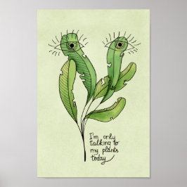 Póster Amante de la planta de juego de palabras graciosa 