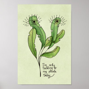 Póster Amante de la planta de juego de palabras graciosa 
