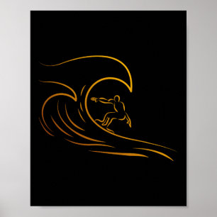 Póster Amante de las olas de estilo de vida Surfing Hawai