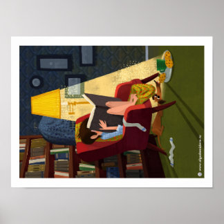 Póster Amante de libros