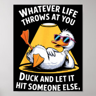 Póster Amante de los patos divertida cita para hombres mu