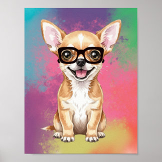 Póster Amante de los Perros | Perro Divertido Colorido Po