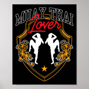 Póster Amante de Muay Thai Hobby Boxeo Artes Marciales Lu