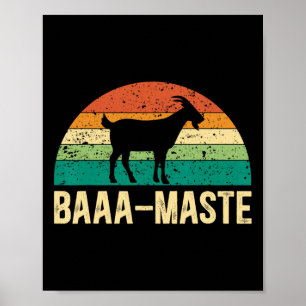 Póster Amante de Yoga Espiritual Meditación Cabra Señora