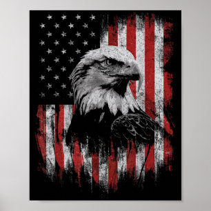 Póster Amante del águila calva 4 de julio Patriótico USA