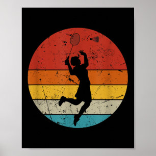 Póster Amante del bádminton retro
