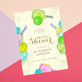 Póster Amante del Deporte Acuarela Tema de Boda de Pickle